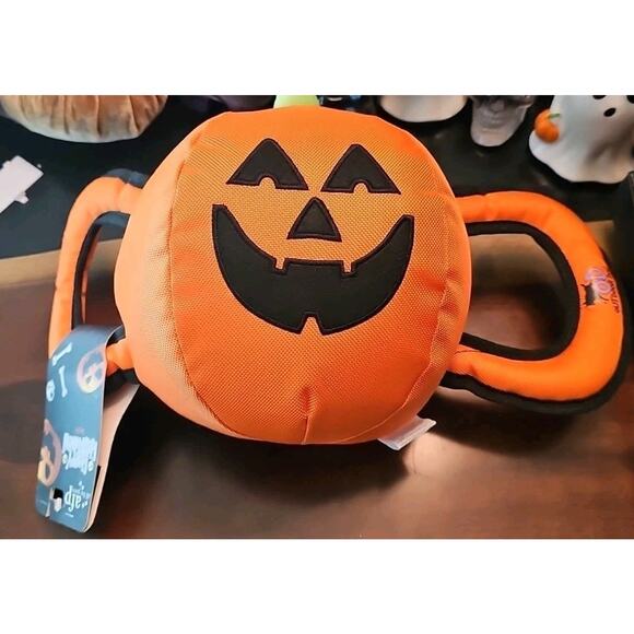 Halloween Dog Toy Pumpkin Jack Jack-o-lantern Tug Toy - Picture 1 of 4